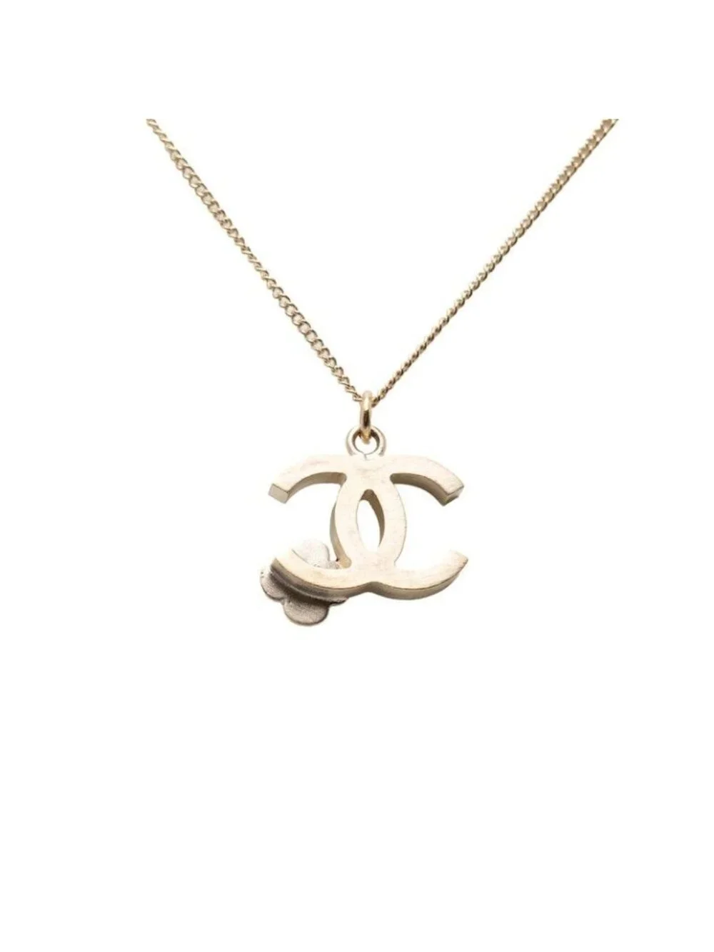 Chanel CC Logo Camellia Pendant Gold Plated